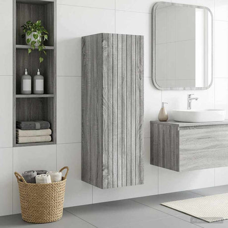 Vidaxl wand gemonteerde badkamerkast grijs sonoma 33 x 34,5 x 100 cm