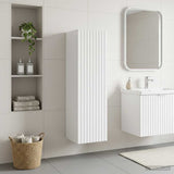 Vidaxl wand gemonteerde badkamerkast hoogglans wit 33 x 34,5 x 60 cm