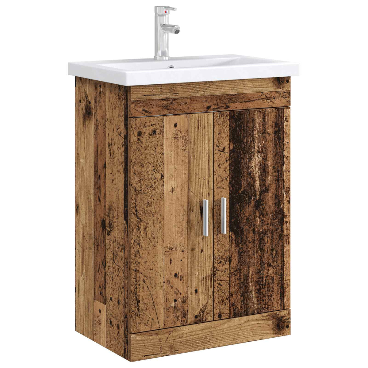 Vidaxl badkamer onder wasbak kast oud hout 78,5 x 37,5 x 81 cm