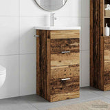 Vidaxl badkamermeubel met wasbak oud hout 42 x 40 x 84,5 cm
