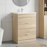 Vidaxl badkamer onder wasbak kast sonoma eiken 56 x 37,5 x 81 cm