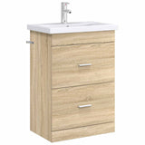 Vidaxl badkamer onder wasbak kast sonoma eiken 56 x 37,5 x 81 cm
