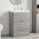 Vidaxl badkamer onder wasbak kast grijs sonoma 56 x 37,5 x 81 cm