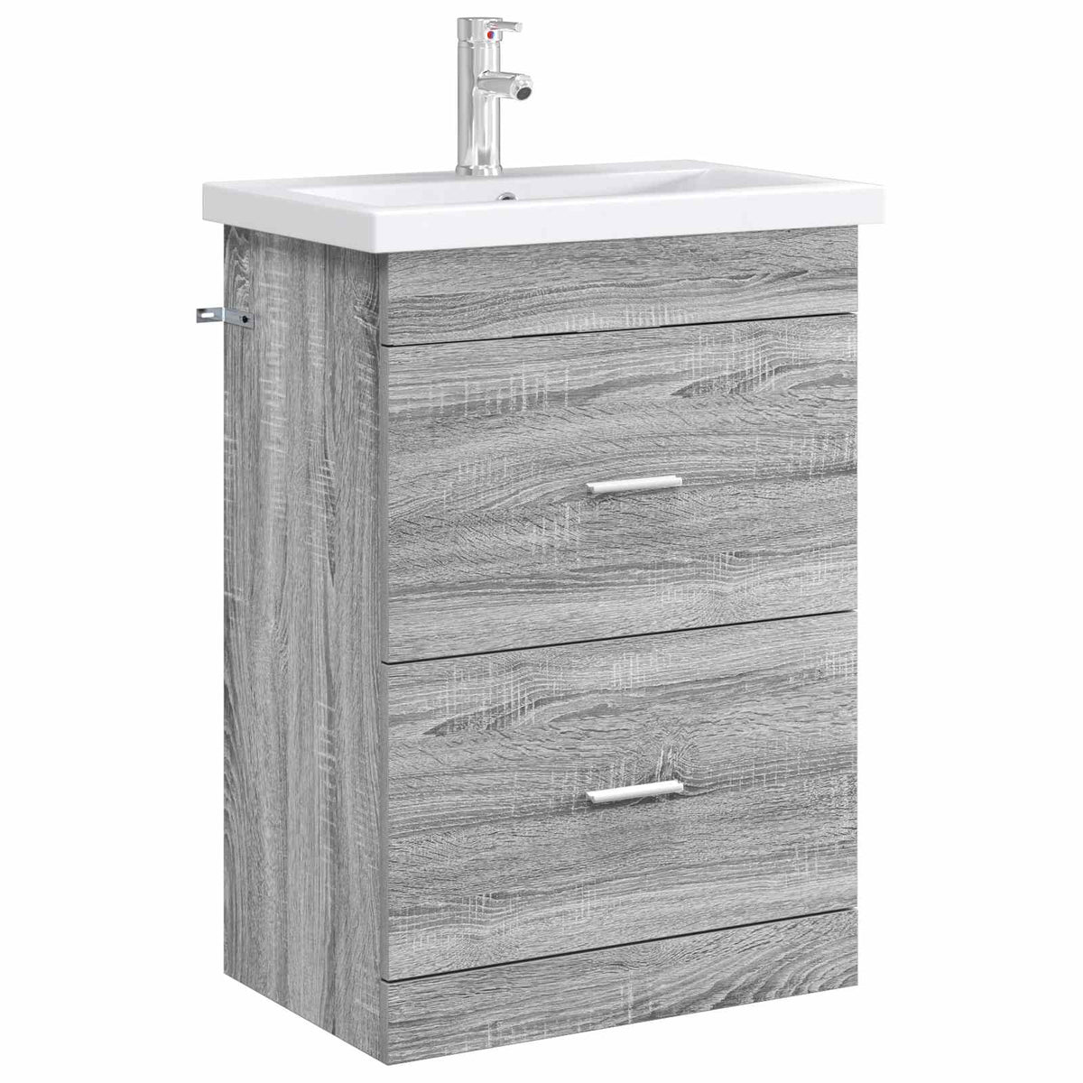 Vidaxl badkamer onder wasbak kast grijs sonoma 56 x 37,5 x 81 cm