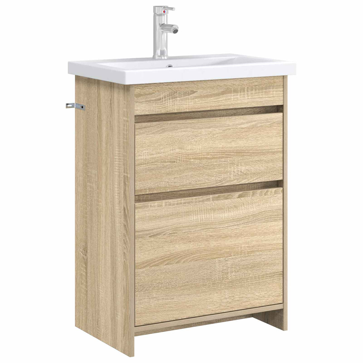 Vidaxl badkamer onder wasbak kast sonoma eiken 56 x 37,5 x 81 cm