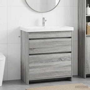 Vidaxl badkamer onder wasbak kast grijs sonoma 78,5 x 37,5 x 81 cm