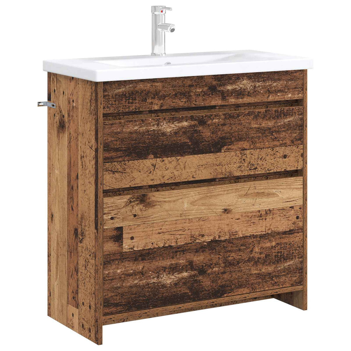 Vidaxl badkamer onder wasbak kast oud hout 78,5 x 37,5 x 81 cm