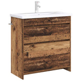 Vidaxl badkamer onder wasbak kast oud hout 78,5 x 37,5 x 81 cm