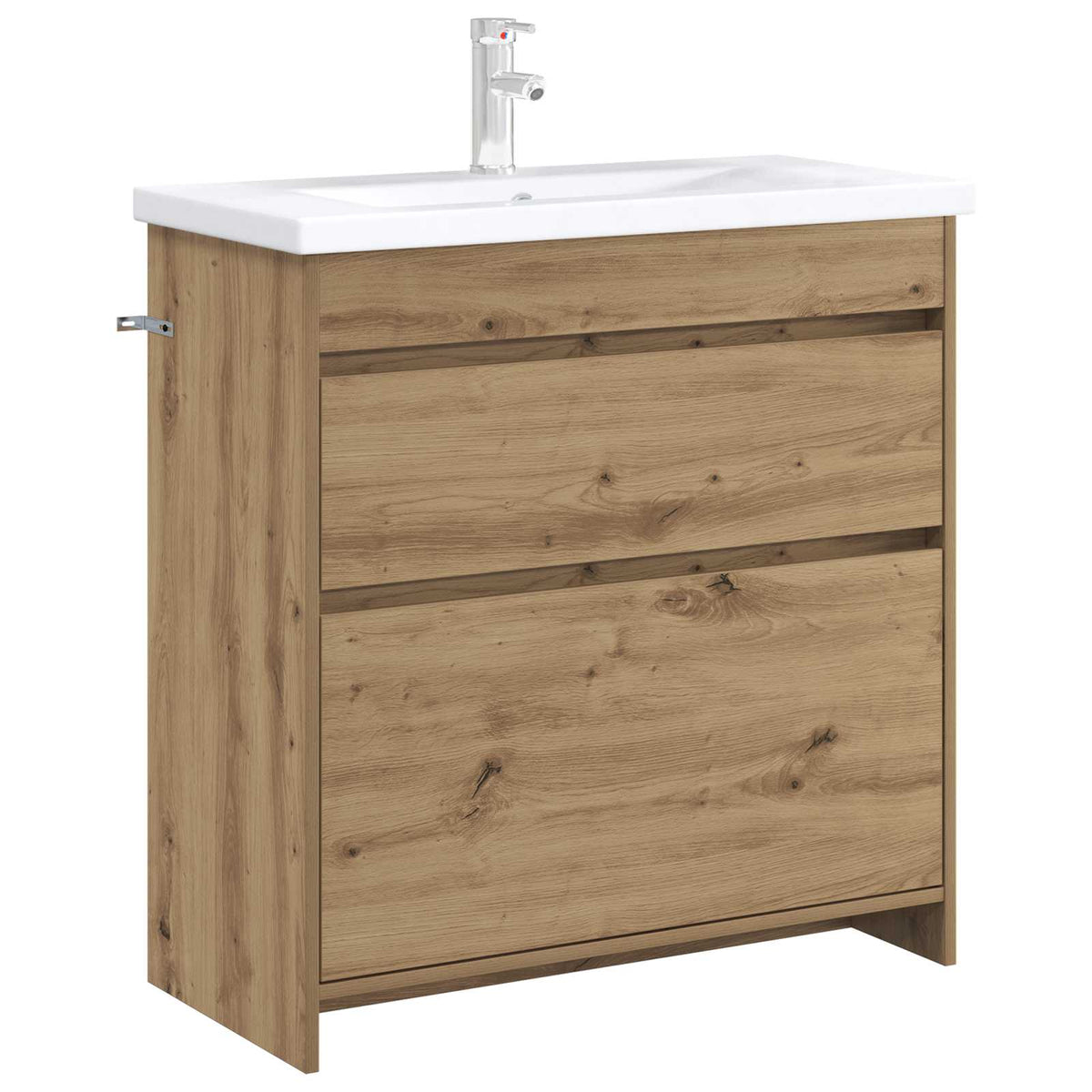 Vidaxl badkamer onder wasbak kast artisanaal eiken 78,5 x 37,5 x 81 cm
