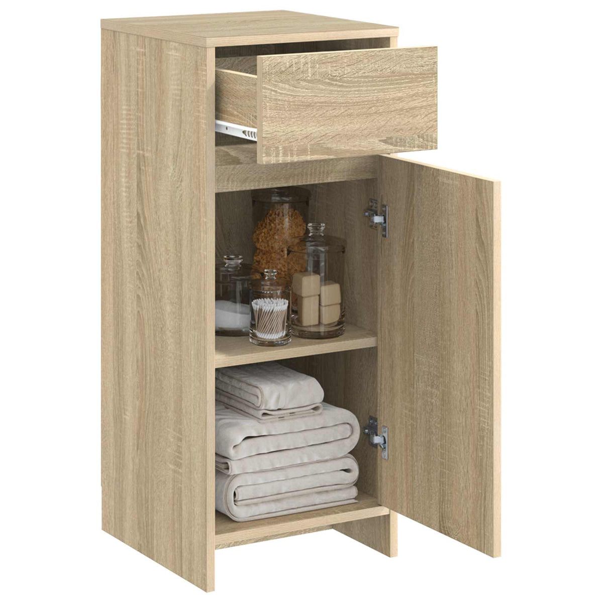 Vidaxl badkamerkast sonoma eiken 35 x 36,5 x 85 cm bewerkt hout