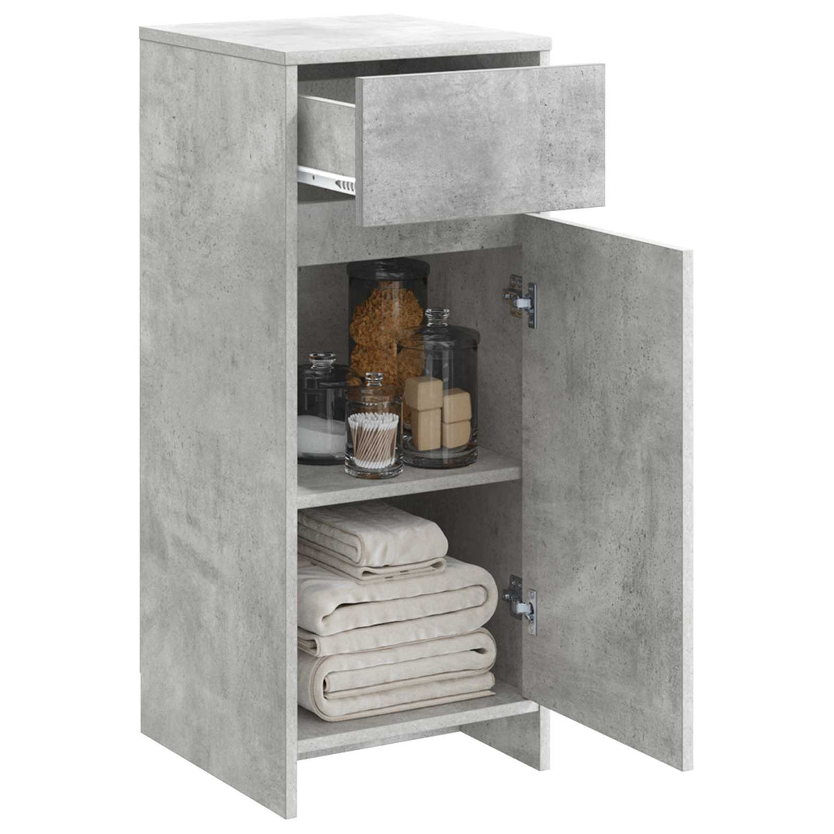 Vidaxl badkamerkast betongrijs 35 x 36,5 x 85 cm bewerkt hout