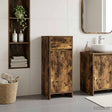 Vidaxl badkamerkast gerookt eiken 35 x 36,5 x 85 cm bewerkt hout