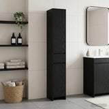 Vidaxl badkamerkast zwart eiken 30 x 33 x 190 cm bewerkt hout