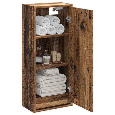 Vidaxl wandgemonteerde wastafelmeubel oud hout 35 x 20 x 81 cm