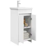 Vidaxl badkamermeubel met wasbak wit 42 x 40 x 84,5 cm bewerkt hout