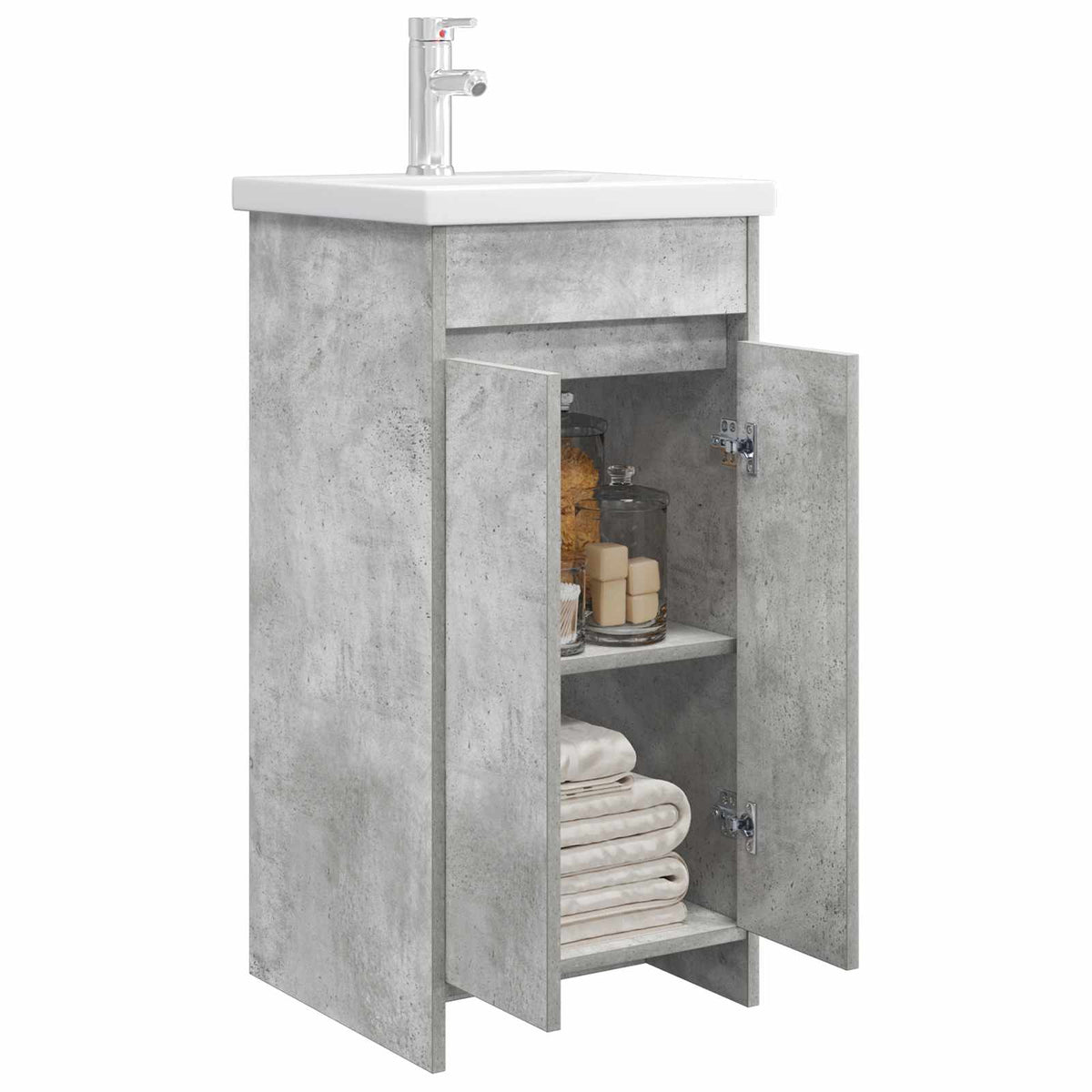 Vidaxl badkamermeubel met wasbak betongrijs 42 x 40 x 84,5 cm
