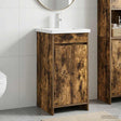 Vidaxl badkamermeubel met wasbak gerookt eiken 42 x 40 x 84,5 cm