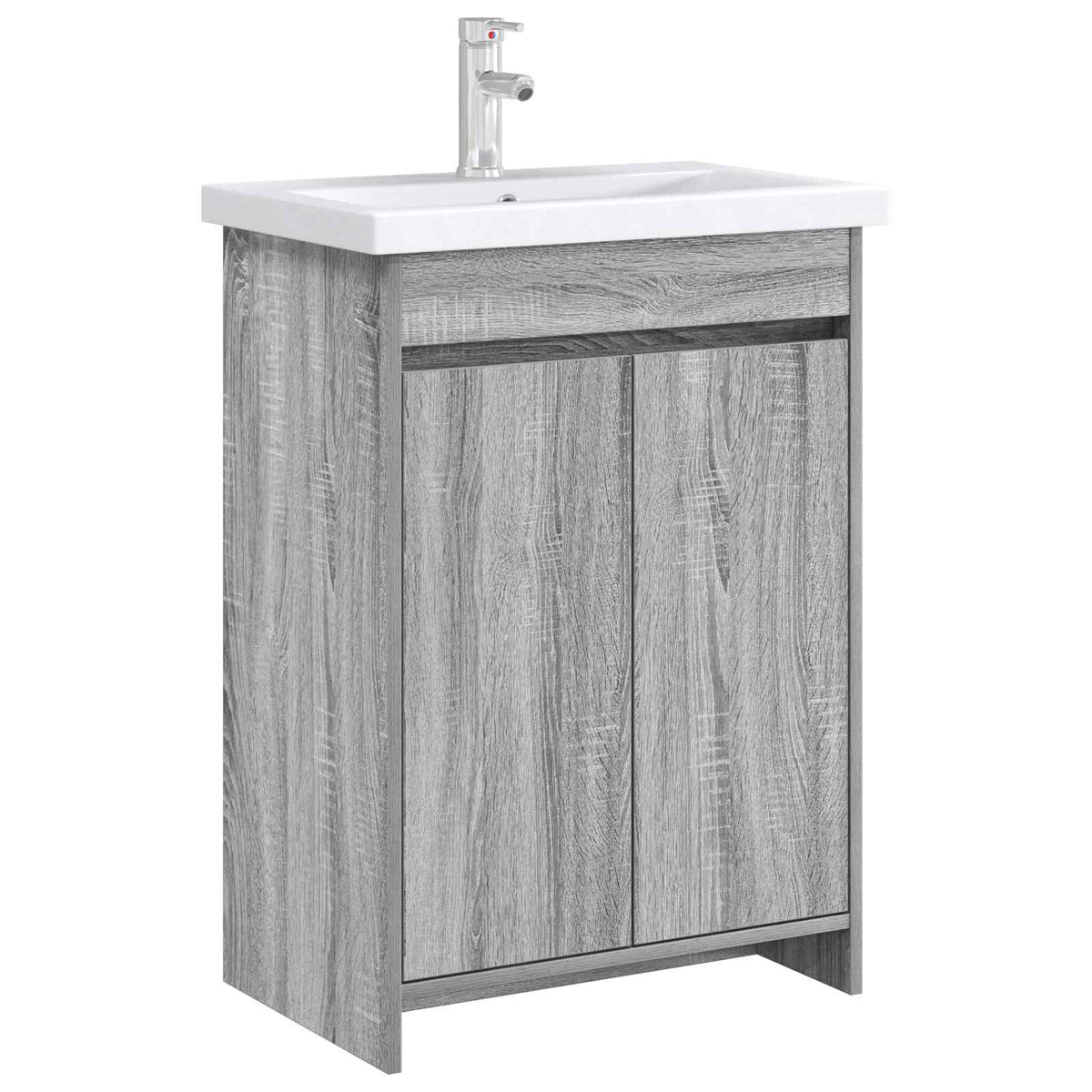 Vidaxl badkamer onder wasbak kast grijs sonoma 56 x 37,5 x 81 cm