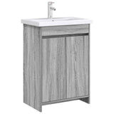 Vidaxl badkamer onder wasbak kast grijs sonoma 56 x 37,5 x 81 cm