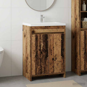 Vidaxl badkamer onder wasbak kast oud hout 56 x 37,5 x 81 cm