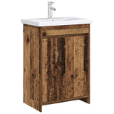 Vidaxl badkamer onder wasbak kast oud hout 56 x 37,5 x 81 cm