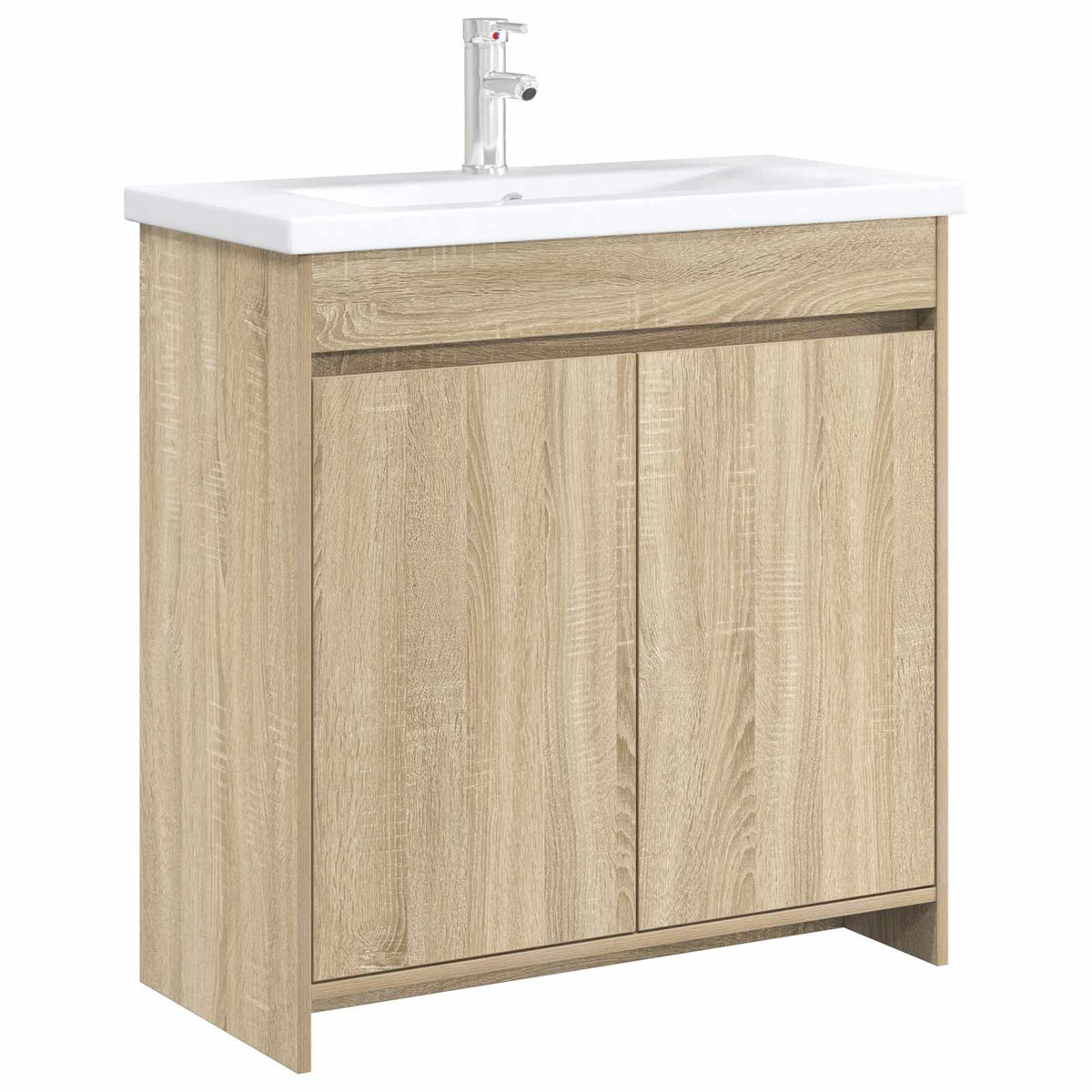 Vidaxl badkamer onder wasbak kast sonoma eiken 78,5 x 37,5 x 81 cm