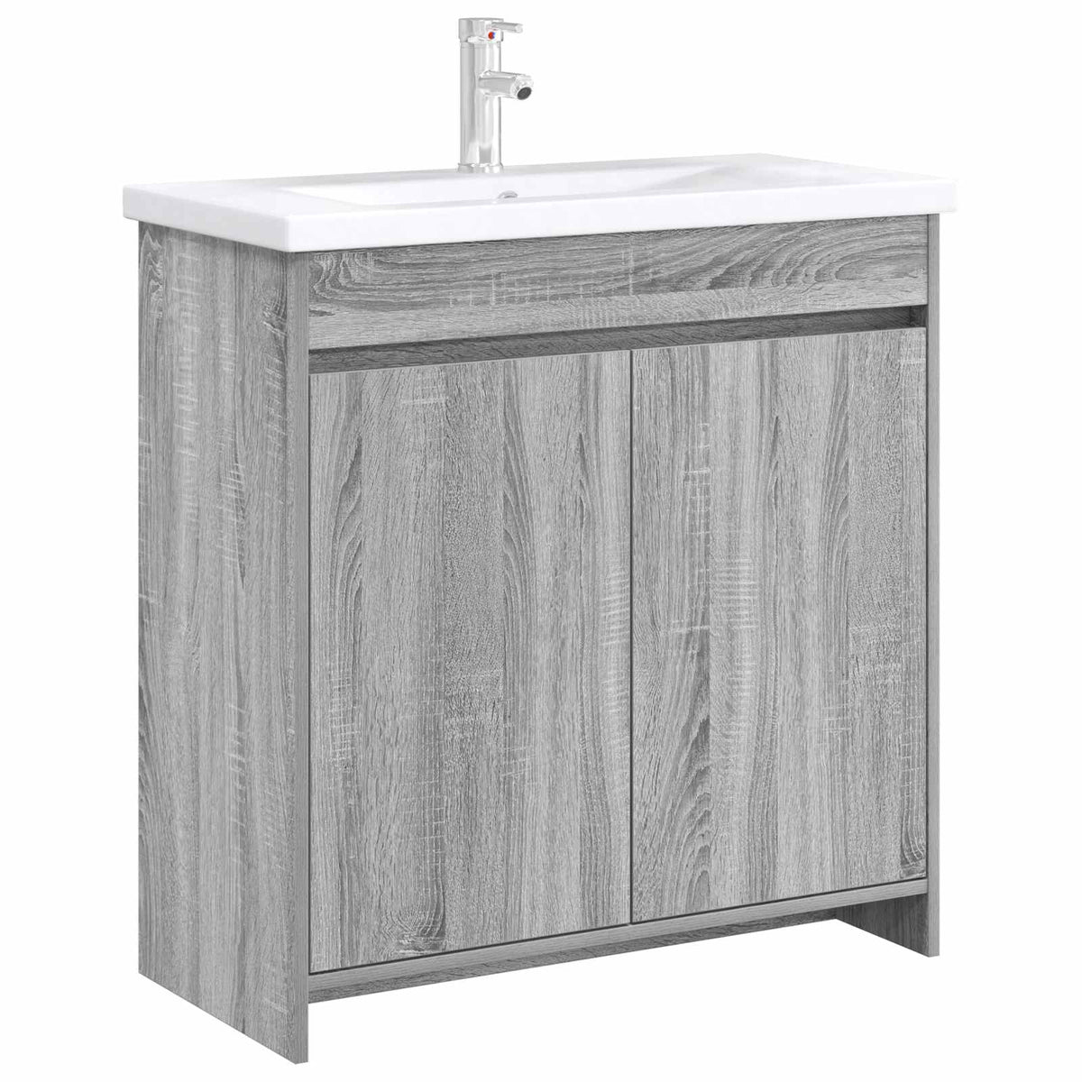Vidaxl badkamer onder wasbak kast grijs sonoma 78,5 x 37,5 x 81 cm