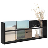 Vidaxl tijdschrift rek zwart eiken 80 x 12 x 30 cm bewerkt hout