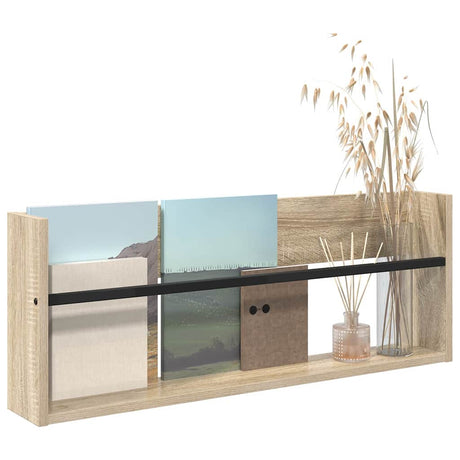 Vidaxl tijdschrift rek sonoma eiken 80 x 12 x 30 cm bewerkt hout