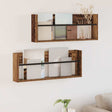 Vidaxl tijdschrift rek 2 st oudhout 80 x 12 x 30 cm bewerkt hout