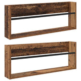 Vidaxl tijdschrift rek 2 st oudhout 80 x 12 x 30 cm bewerkt hout