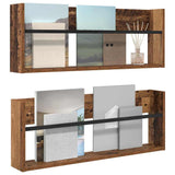Vidaxl tijdschrift rek 2 st oudhout 80 x 12 x 30 cm bewerkt hout