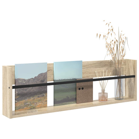 Vidaxl tijdschrift rek sonoma eiken 100 x 12 x 30 cm bewerkt hout