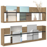 Vidaxl tijdschrift rek met plank 2 st artisan eiken 100 x 12 x 30 cm