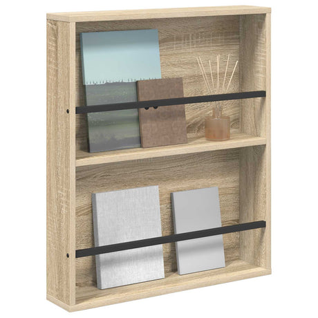 Vidaxl tijdschrift rek sonoma eiken 60 x 12 x 70 cm bewerkt hout