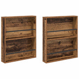 Vidaxl tijdschrift rek 2 st oudhout 60 x 12 x 70 cm bewerkt hout