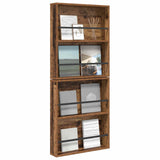 Vidaxl tijdschrift rek 2 st oudhout 60 x 12 x 70 cm bewerkt hout