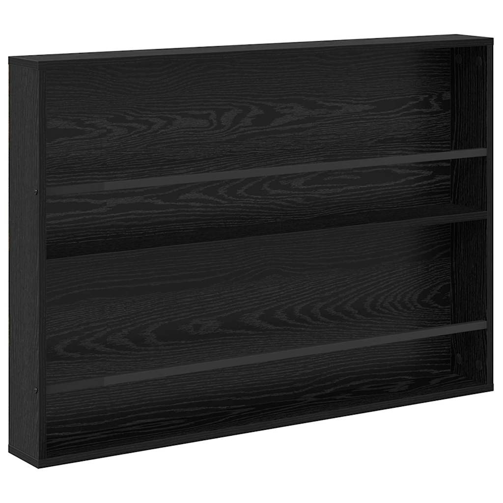 Vidaxl tijdschrift rek zwart eiken 100 x 12 x 70 cm bewerkt hout