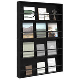 Vidaxl tijdschrift rek 2 st zwart eiken 100 x 12 x 70 cm bewerkt hout