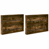 Vidaxl tijdschrift rek met plank 2 st gerookt eiken 100 x 12 x 70 cm