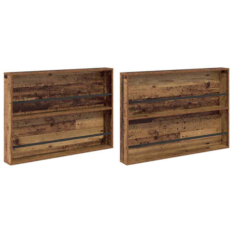 Vidaxl tijdschrift rek 2 st oudhout 100 x 12 x 70 cm bewerkt hout