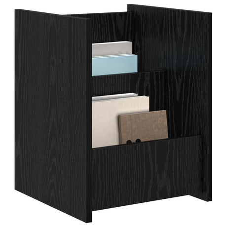 Vidaxl tijdschrift rek zwart eiken 35 x 35 x 45 cm bewerkt hout