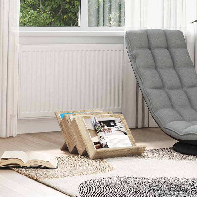 Vidaxl tijdschrift rek sonoma eiken 53 x 40 x 28,5 cm bewerkt hout
