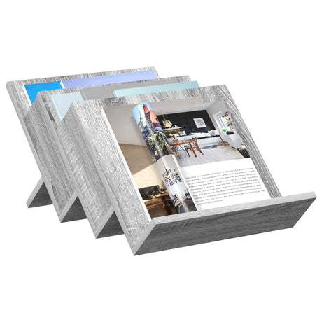 Vidaxl tijdschrift rek grijs sonoma 53 x 40 x 28,5 cm bewerkt hout