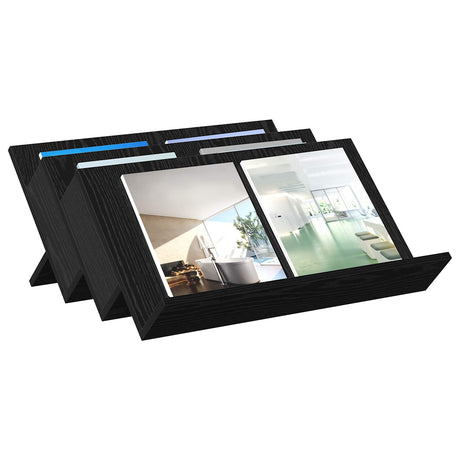 Vidaxl tijdschrift rek zwart eiken 65 x 53 x 28,5 cm bewerkt hout