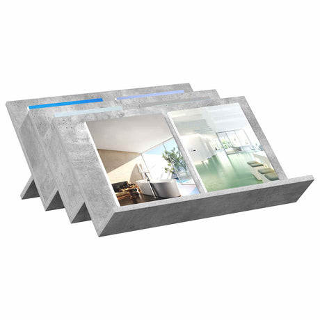 Vidaxl tijdschrift rek concerte grijs 65 x 53 x 28,5 cm bewerkt hout