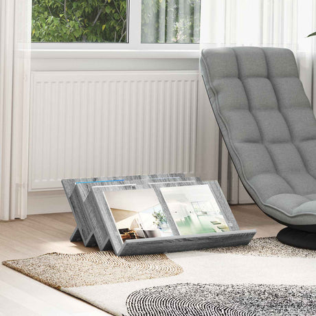Vidaxl tijdschrift rek grijs sonoma 65 x 53 x 28,5 cm bewerkt hout