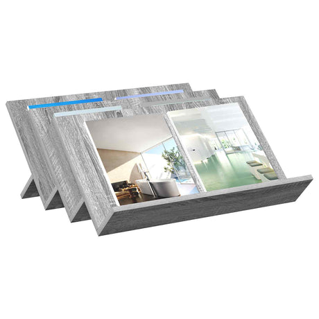 Vidaxl tijdschrift rek grijs sonoma 65 x 53 x 28,5 cm bewerkt hout