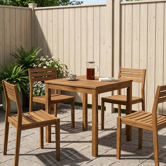 Vidaxl tuindiner tafel naturel 60 x 60,5 x 75 cm massief acaciahout