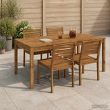 Vidaxl tuindiner tafel naturel 180 x 88,5 x 75 cm massief acaciahout